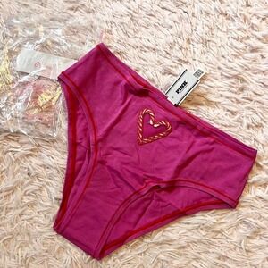 Victoria's Secret PINK Cotton Cheekie Panties Christmas Holiday Candy Cane Sexy